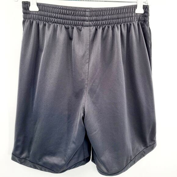 NIKE Black Swoosh Embroidered Logo Side Stripe Pockets Basketball Shorts Men's S - Picture 2 of 9